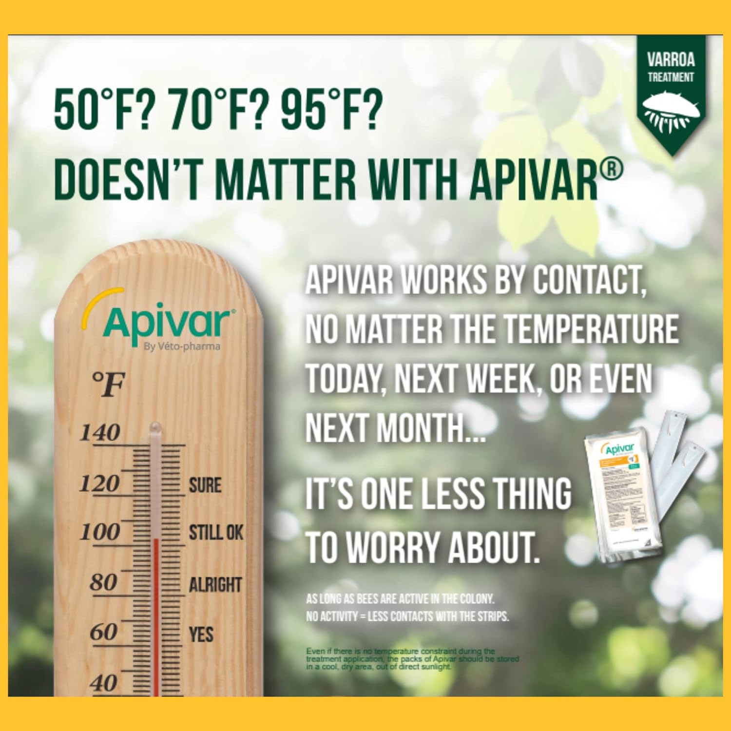 60 pack APIVAR - Varroa Mite Treatment